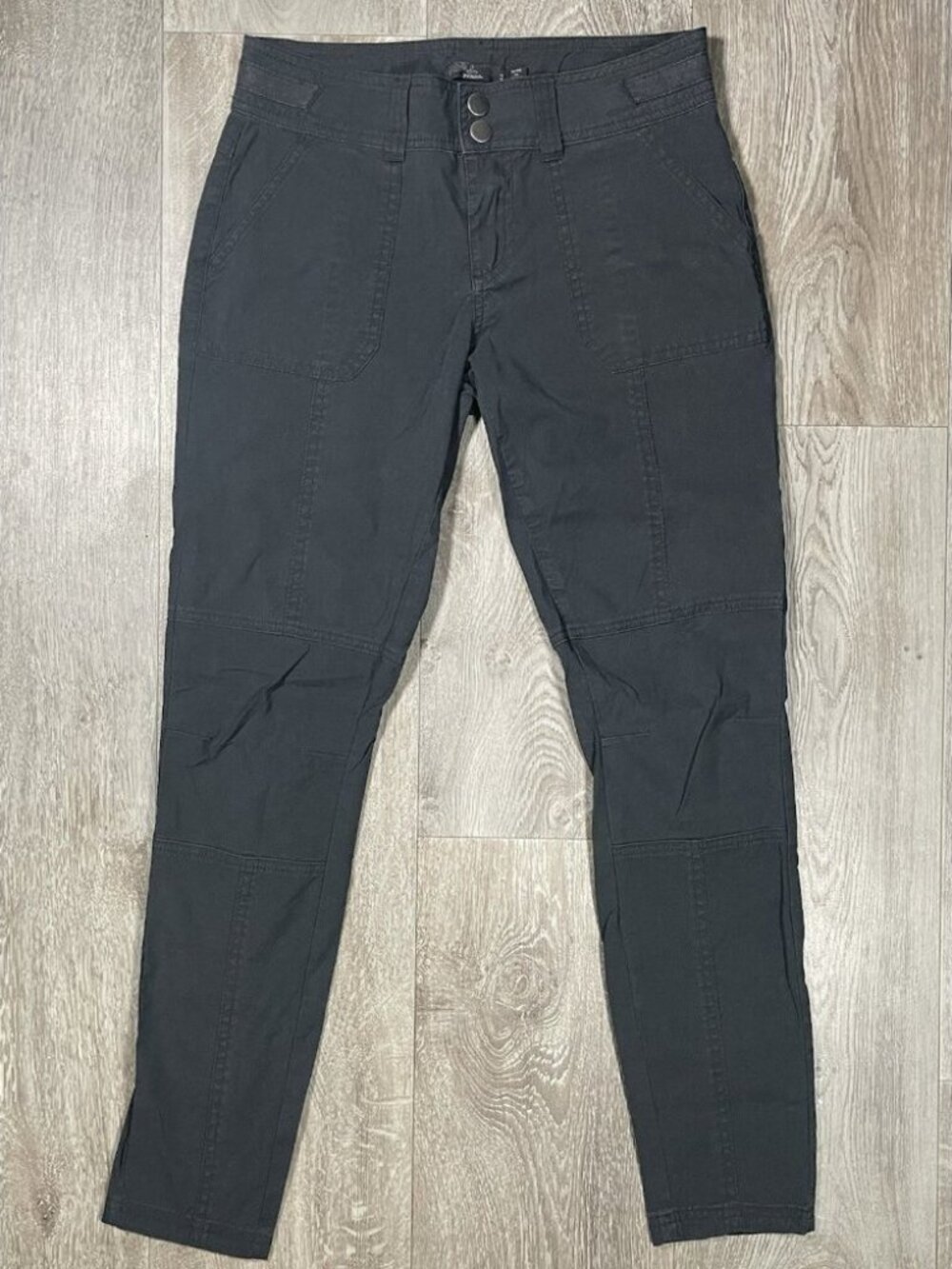 Prana Essex Outdoor Hiking Black Snap Closure Pants - Women Size 2